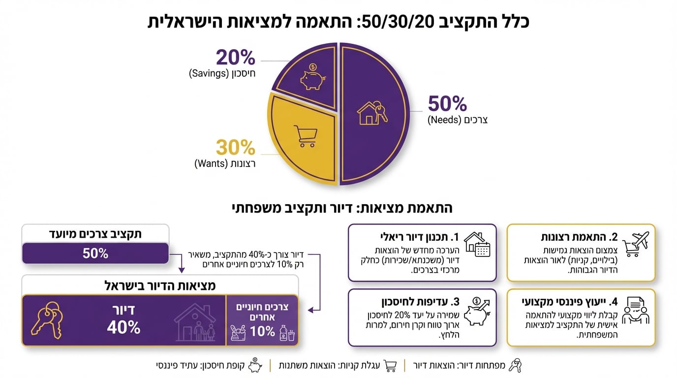 כלל 50/30/20 והתאמתו למציאות הישראלית - מודל חלוקת תקציב גמיש